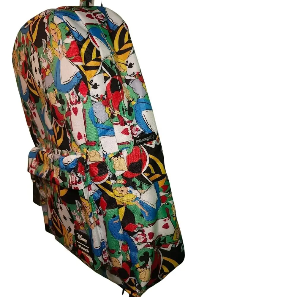 Loungefly Alice in Wonderland AOP Backpack – OG Heart Logo – 2018 – NWT – Rare